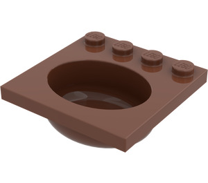 LEGO Reddish Brown Sink 4 x 4 Oval (6195)