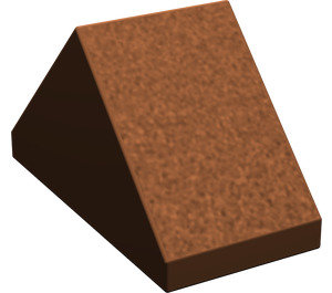 LEGO Brun rougeâtre Pente 1 x 2 (45°) Double avec barre intérieure (3044)