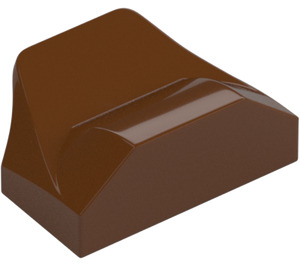 LEGO Reddish Brown Slope 1 x 2 x 0.7 Curved with Fin (47458 / 81300)