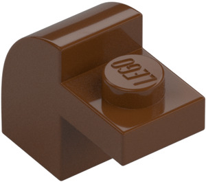 LEGO Reddish Brown Slope 1 x 2 x 1.3 Curved with Plate (6091 / 32807)