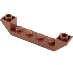 LEGO Brun rougeâtre Pente 1 x 6 (45°) Double Inversé avec Open Centre (52501)