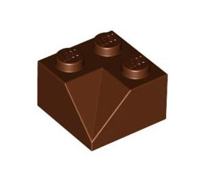 LEGO Brun rougeâtre Pente 2 x 2 (45°) avec Double Concave (Surface rugueuse) (3046 / 4723)