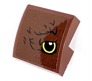 LEGO Reddish Brown Slope 2 x 2 Curved with Eye on Right Side  Sticker (15068)