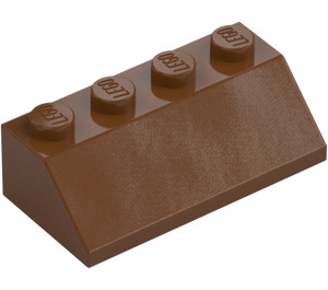 LEGO Reddish Brown Slope 2 x 4 (45°) with Rough Surface (3037)