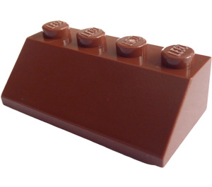 LEGO Brun rougeâtre Pente 2 x 4 (45°) avec surface lisse (3037)