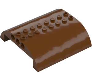 LEGO Reddish Brown Slope 8 x 8 x 2 Curved Double (54095)