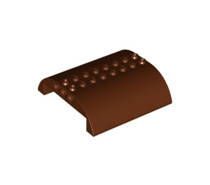 LEGO Reddish Brown Slope 8 x 8 x 2 Curved Double (54095)