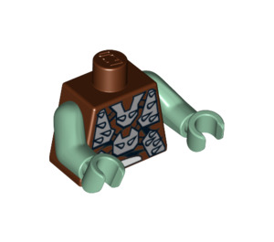 LEGO Reddish Brown Space Police 3 Slizer Torso (973 / 76382)