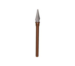 LEGO Reddish Brown Spear with Pearl Light Gray Tip (90391)