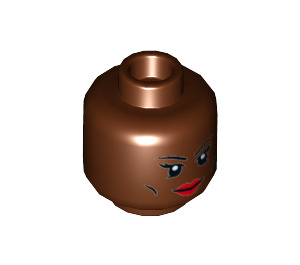 LEGO Reddish Brown Storm Minifigure Head (Recessed Solid Stud) (3626 / 18086)