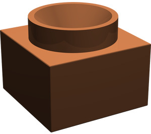 LEGO Reddish Brown Support 2 x 2 x 11 Solid Pillar Base (6168)
