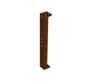 LEGO Reddish Brown Support 2 x 2 x 13 with 5 Pegholes (91176)