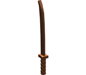 LEGO Brun rougeâtre Épée avec garde carrée (Shamshir) (30173)