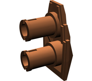 LEGO Reddish Brown Technic Connector 1 x 2 with Two Pins and Stepped Wedge (47501)