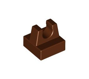 LEGO Marrone rossastro Piastrella 1 x 1 con Clip (Nessun taglio al centro) (2555 / 12825)