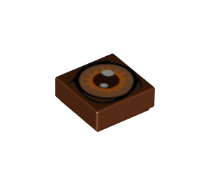 LEGO Reddish Brown Tile 1 x 1 with Eye with Groove (15269)