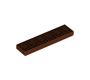 LEGO Reddish Brown Tile 1 x 4 with Boba Fett Belt Pouches (2431 / 42805)