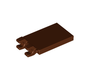 LEGO Reddish Brown Tile 2 x 3 with Horizontal Clips ('U' Clips) (30350)