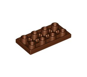 LEGO Rötlich-braun Fliese 2 x 4 Invertiert (3395)