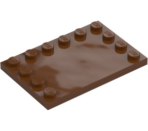 LEGO Reddish Brown Tile 4 x 6 with Studs on 3 Edges (6180)