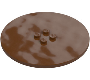 LEGO Reddish Brown Tile 8 x 8 Round with 2 x 2 Center Studs (6177)