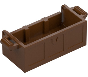 LEGO Reddish Brown Treasure Chest Bottom with Slots (4738 / 54195)