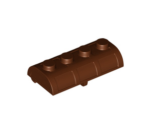 LEGO Brun rougeâtre Treasure Chest Couvercle 2 x 4 avec charnière épaisse (4739 / 29336)