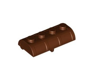 LEGO Reddish Brown Treasure Chest Lid 2 x 4 with Thin Hinge (4739)