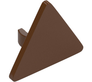 LEGO Reddish Brown Triangular Sign with Open 'O' Clip (65676)