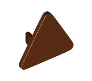 LEGO Rötlich-braun Dreieckig Sign mit offenem O-Clip (65676)