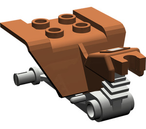 LEGO Brun rougeâtre Tricycle Corps avec Dark grise Châssis