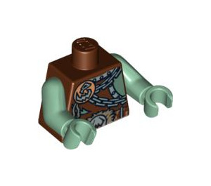 LEGO Roodachtig Bruin Troll Torso (973 / 76382)