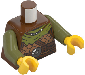 LEGO Rötliches Braun Viking Minifigur Torso (973 / 76382)