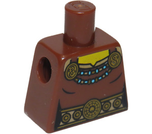 LEGO Rødbrun Viking Kvinde Torso uden arme (973)