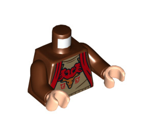 LEGO Roodachtig bruin Viktor Krum Minifiguur Torso (973 / 76382)