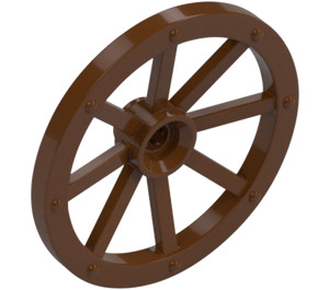 LEGO Reddish Brown Wagon Wheel Ø33.8 with 8 Spokes with Notched Hole (4489)