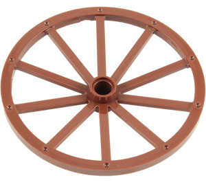 LEGO Reddish Brown Wagon Wheel Ø56 x 3.2 with 10 Spokes (33212)