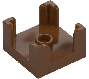 LEGO Rødbrun Vegg 2 x 2 x 1 med Knob (3131)