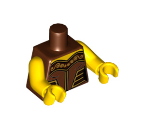 LEGO Roodachtig bruin Warrior Vrouw Torso (973 / 88585)