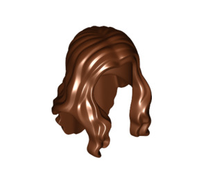LEGO Rötlich-braun Wellig Lange Haar mit Parting (33461 / 95225)