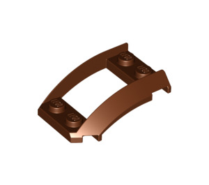 LEGO Reddish Brown Wedge 4 x 3 Curved with 2 x 2 Cutout (47755)