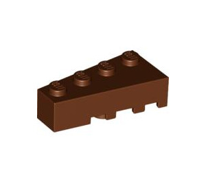 LEGO Brun rougeâtre Coin Brique 2 x 4 La gauche (41768)