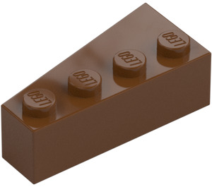 LEGO Rødbrun Kile Klods 2 x 4 Højre (41767)