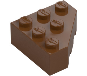 LEGO Marrón rojizo Cuña Ladrillo 3 x 3 sin Esquina (30505)