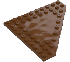 LEGO Reddish Brown Wedge Plate 10 x 10 without Corner without Studs in Center (92584)