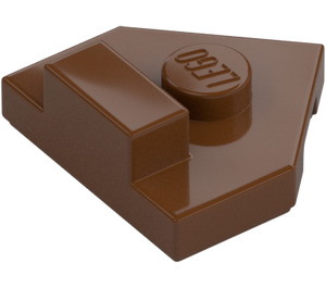 LEGO Reddish Brown Wedge Plate 2 x 2 Angled with Center Stud (27928)