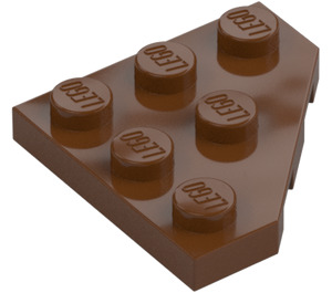 LEGO Rödaktig Brun Kil Platta 3 x 3 Hörn (2450)