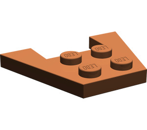 LEGO Reddish Brown Wedge Plate 3 x 4 without Stud Notches (4859)