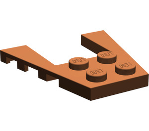 LEGO Reddish Brown Wedge Plate 4 x 4 with 2 x 2 Cutout (41822 / 43719)