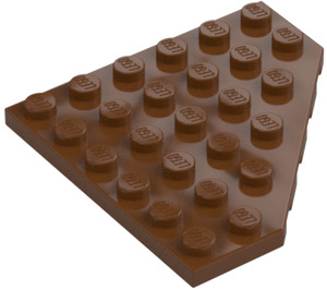 LEGO Rötliches Braun Keil Platte 6 x 6 Ecke (6106)